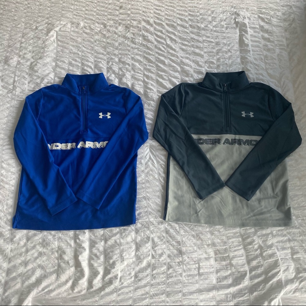 Lot of Under Armour Boys Quarter Zip Shirt, Size 8